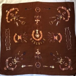 Moschino silk scarf size 32"x32"